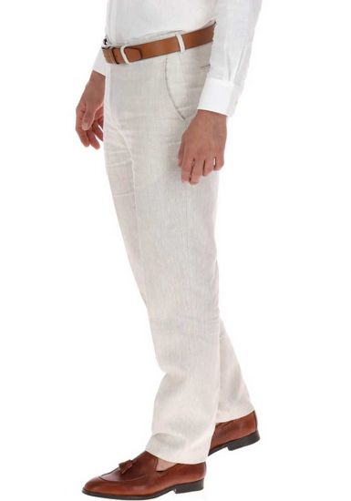 Linen Classic Pants For Men. Linen 100 %. Good Quality Linen. Sand Color.