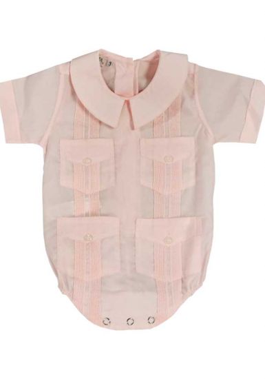 COTTON 100% Baby Guayabera. Romper for Infants. Button Closure in the Legs. ONLY BACKORDER !