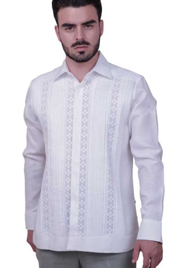Deluxe Wedding Shirt. Lace and Pleats. Double Eyelet for use Cufflinks. Linen 100 %. Backorder.
