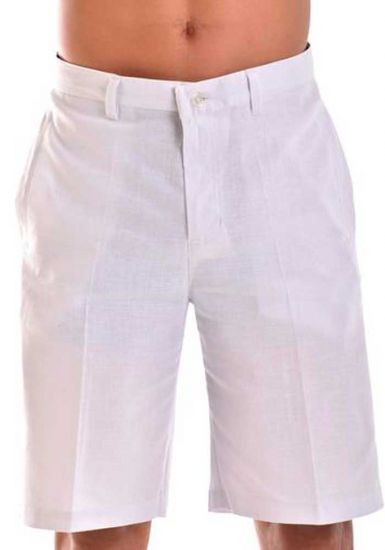 Cotton/Spandex Short For Men. Beach. Summer. Vacations. White Color.