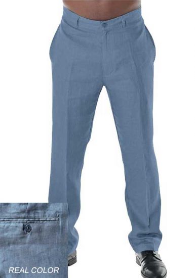 Linen Classic Pants For Men. Linen 100 %. Best Seller Pants. Good Quality Linen. Bluish Gray Color.