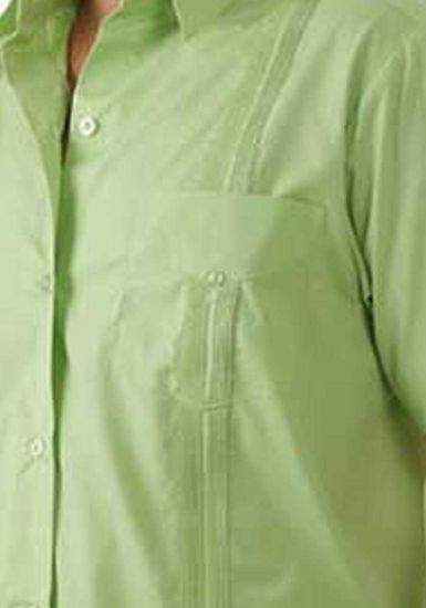 Uniform Guayabera Poly- Cotton Wholesale Short Sleeve for Ladies. Lime Color. Runs Small