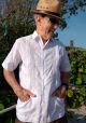 D'ACCORD. Groomsmen. Mexican Shirt Guayabera for Wedding. Embroidered. Poly-Cotton Guayabera. White Color.