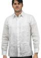 Guayabera for Men. Exquisite Premium Cotton. Pure White By D'Accord.