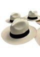 Toquilla Straw & Ecuadorian Hat. Excelent Quality. Black Band. Unisex ! 