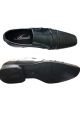 Men's Slip On Loafer Dress Shoe. Black Color.