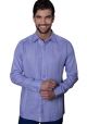No pocktes with Pleats Guayabera Slim Fit. High Quality Shirt. Linen Premium. Double Eyelet for use Cufflinks. Lavender Color. Back Orders.