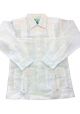 Spanish Linen Guayaberas Long Sleeve for Kids. UNIQUE US! for Kids. White Color. Runs Small