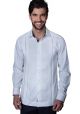 Exquisite Guayabera. Premium Linen Guayabera. Double Eyelet for use Cufflinks. White Color. Back Orders.
