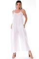 Azúcar Ladies Sleeveless Jumper. Beach and Wedding Wear. 100% Linen. White Color.