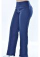 Pants for ladies adjustable waist with elastic. Beautiful fit. Navy Color.