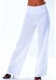 Pants for ladies adjustable waist with elastic. Beautiful fit. White Color.