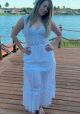 Women Sexy Dress. Beautiful Party Dress for Ladies. Rayon&Polyester. Runs Big. White Color.