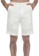 Casual Dress Shorts for Men 100% Linen Flat Front. Beach Short. Summer. Vacations. White Color.