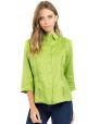Guayabera Women. Sleeves 3/4. Linen Guayabera for Ladies. Olive Color.