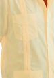 Uniform Guayabera Poly- Cotton Wholesale Short Sleeve for Ladies. Banana Color. Runs Small