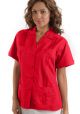 Uniform Guayabera Poly- Cotton Wholesale Short Sleeve for Ladies. Red Color. Runs Small.