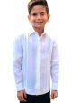 Fashion Design Shirt for Kids. Haute Couture. Pleats & Lace. Premium 100 % Linen. White Color. Back Orders. RUN SMALL.