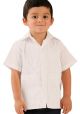 Deluxe Linen Shirt. High Quality for Kids. 100% Linen. Short Sleeves. 3 Pockets. White Color. Back Orders. RUN SMALL.