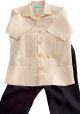 LINEN Set Guayabera for kids. Shirt Short Sleeve and  Drawstring Pants. Linen 100%. Back Orders. RUN SMALL.