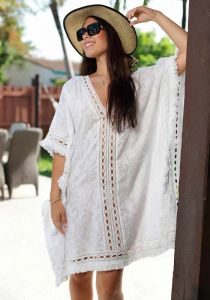 One Size Peruvian Cotton. Fresh and Tropical Tunic for Beach. Very Comfortable. Sexy for Women.