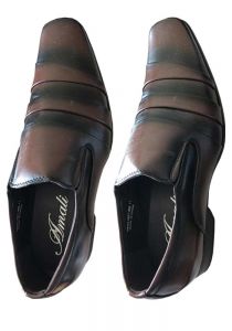 Men's Slip On Loafer Dress Shoe. Brown Color.