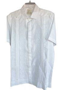 ITATI Fabric (Linen Look) Guayabera Style for Men. Mexican Guayabera. NO Pockets. Short Sleeve. Backorder. 