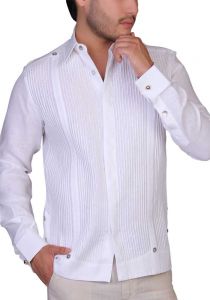 Fashion Design Shirt. Haute Couture. Pleats & Lace. Premium 100 %  Linen. Back Orders.
