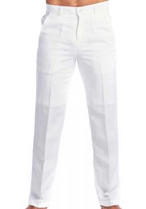 Flat Front Linen Look Pants. Wedding Dress Pants. Runs one Size Small. White Color. 