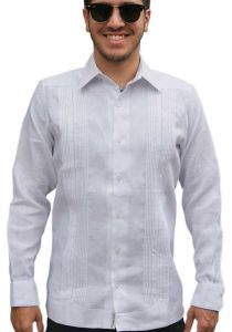 Slim Fit Guayabera Style. Elegant Wedding Shirt. Finest Tuck. High Quality Linen. Double Eyelet for use Cufflinks. Back Orders.