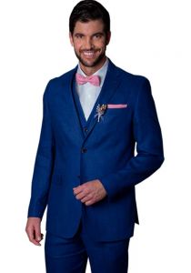 Linen Suit Navy Blue Color. Wedding Suit. High Quality. Back Orders.